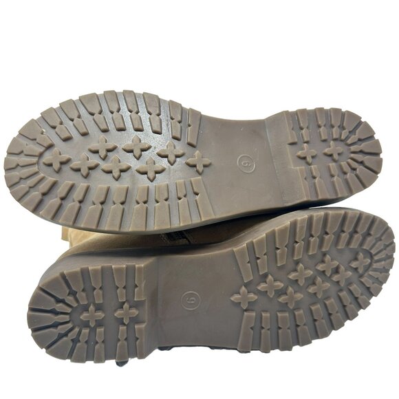 American Eagle Outfitters Womens 9 Tan Faux Suede Chelsea Boot Side Zip Shoes - Picture 11 of 14